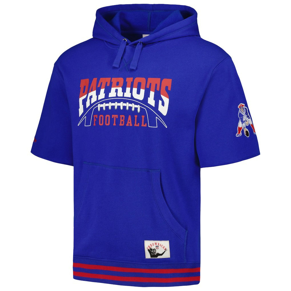 New England Patriots Pre-Game Short Sleeve Pullover Hoodie | NFL Discount