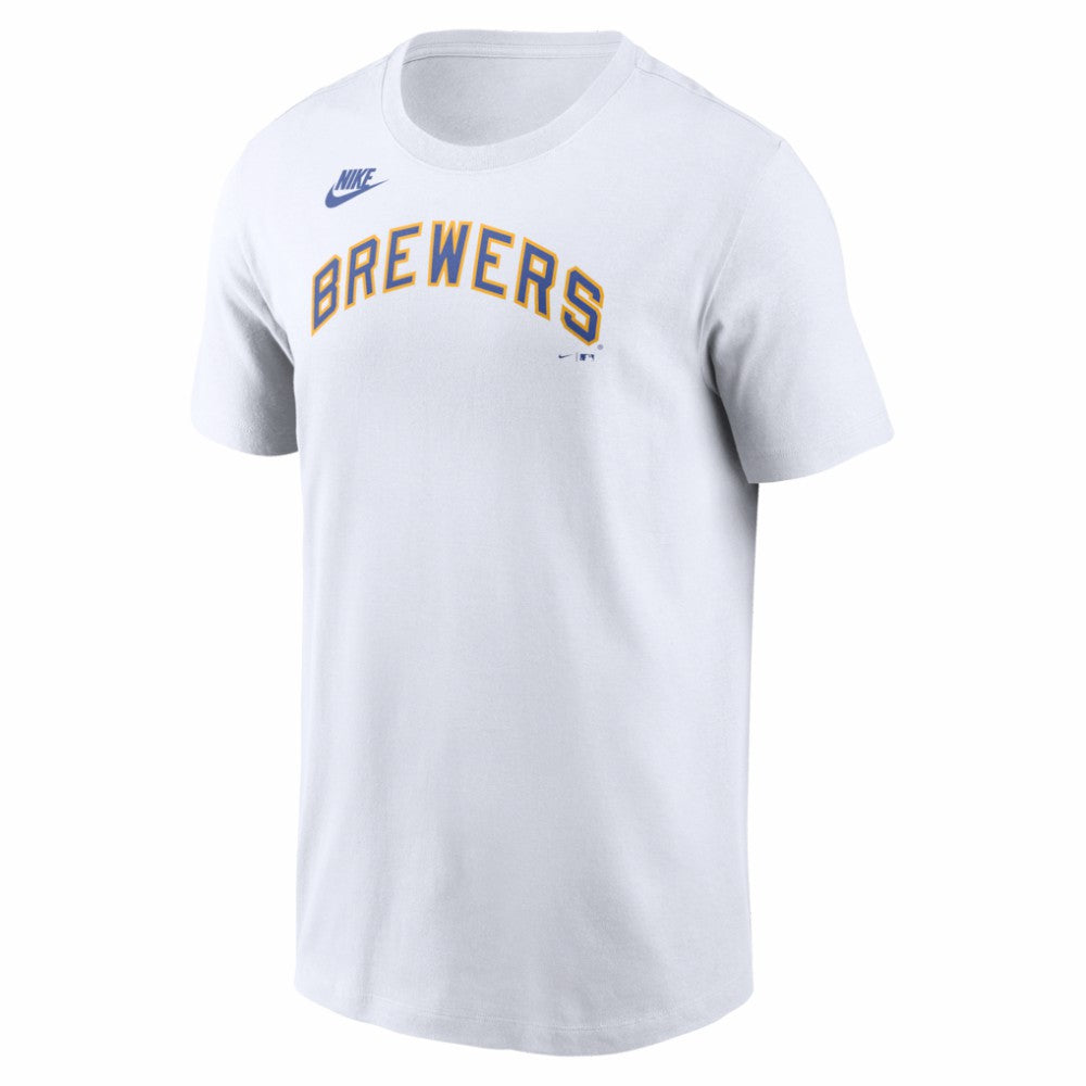 Milwaukee Brewers Nike Cooperstown Collection Wordmark T-Shirt - MLB T-shirts