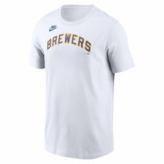 Milwaukee Brewers Nike Cooperstown Collection Wordmark T-Shirt - MLB T-shirts