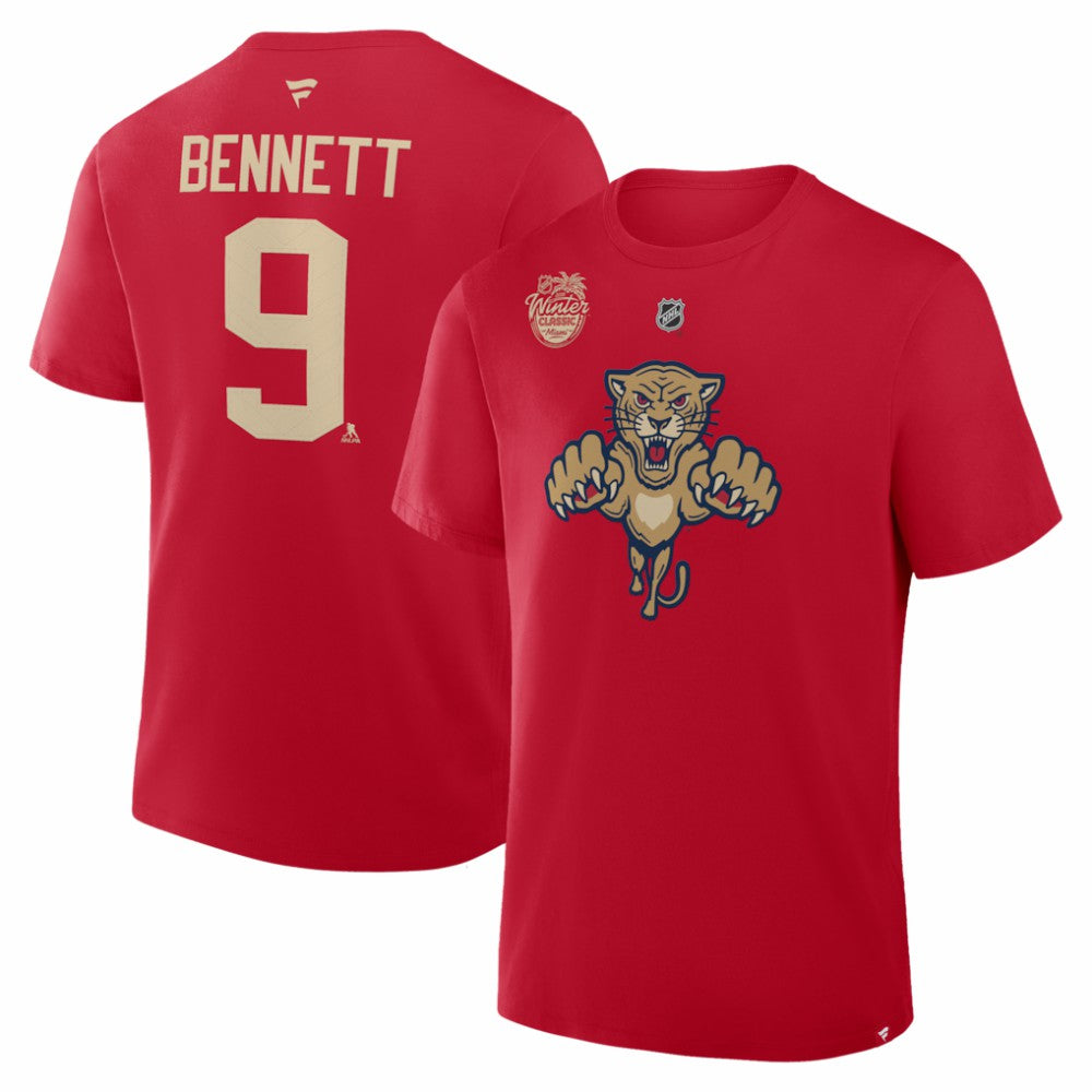 Sam Bennett Florida Panthers Fanatics 2026 NHL Winter Classic Authentic Stack Name & Number T-Shirt -  NHL T-shirts