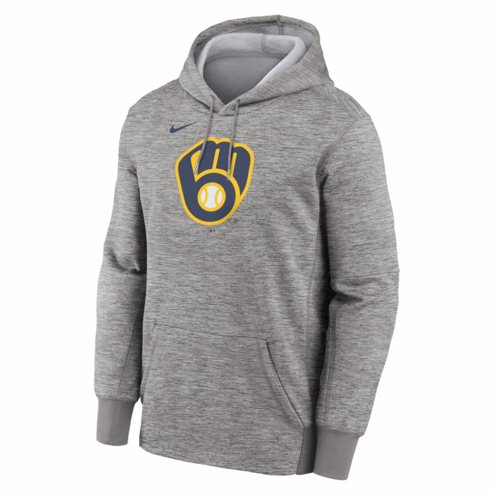 Milwaukee Brewers Nike Primary Logo Therma Hoodie - MLB Hoodies