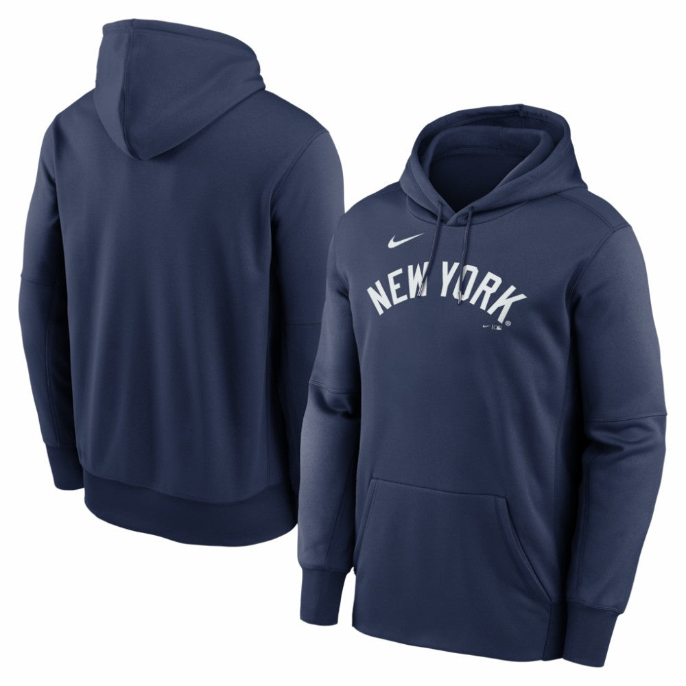 New York Yankees Nike Primary Wordmark Therma Hoodie - MLB Hoodies
