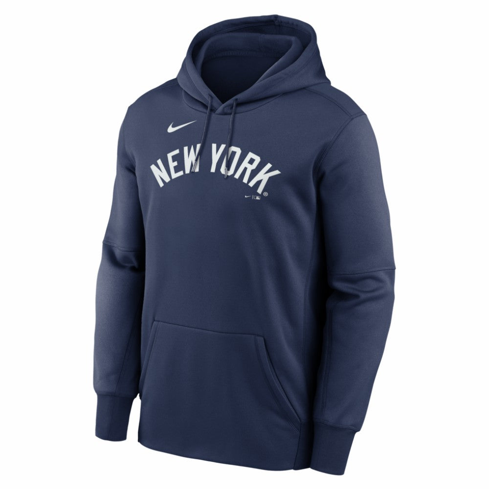 New York Yankees Nike Primary Wordmark Therma Hoodie - MLB Hoodies