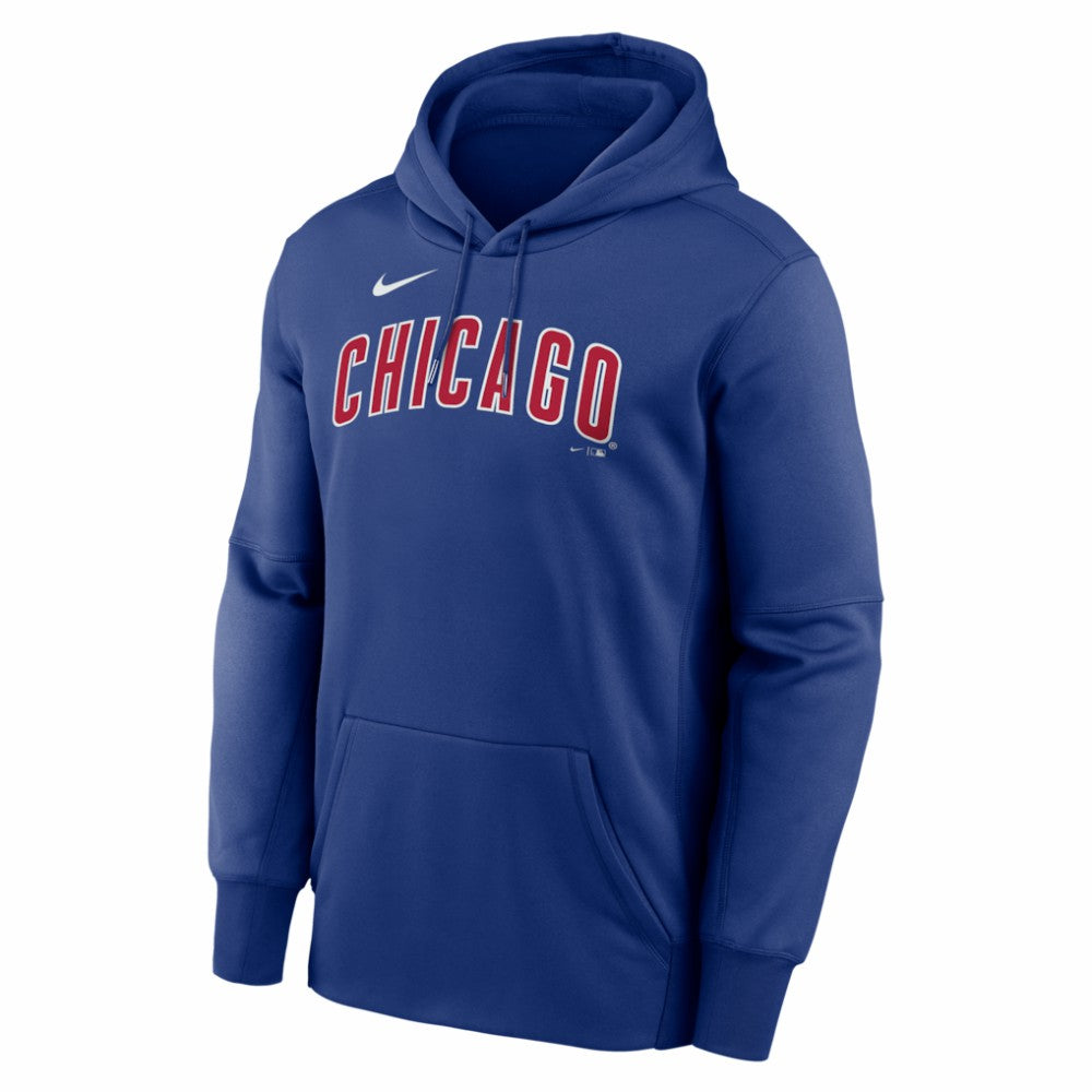 Chicago Cubs Nike Primary Wordmark Therma Hoodie - MLB Hoodies
