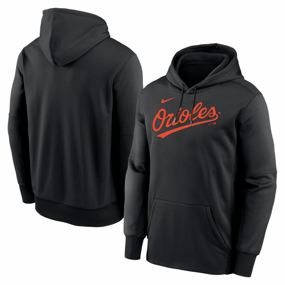 Baltimore Orioles Nike Primary Wordmark Therma Hoodie - MLB Hoodies