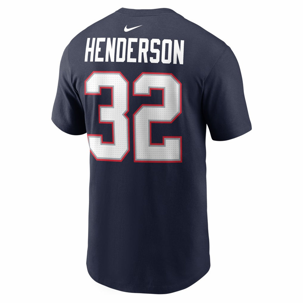 New England Patriots TreVeyon Henderson  Name & Number T-Shirt | NFL Online