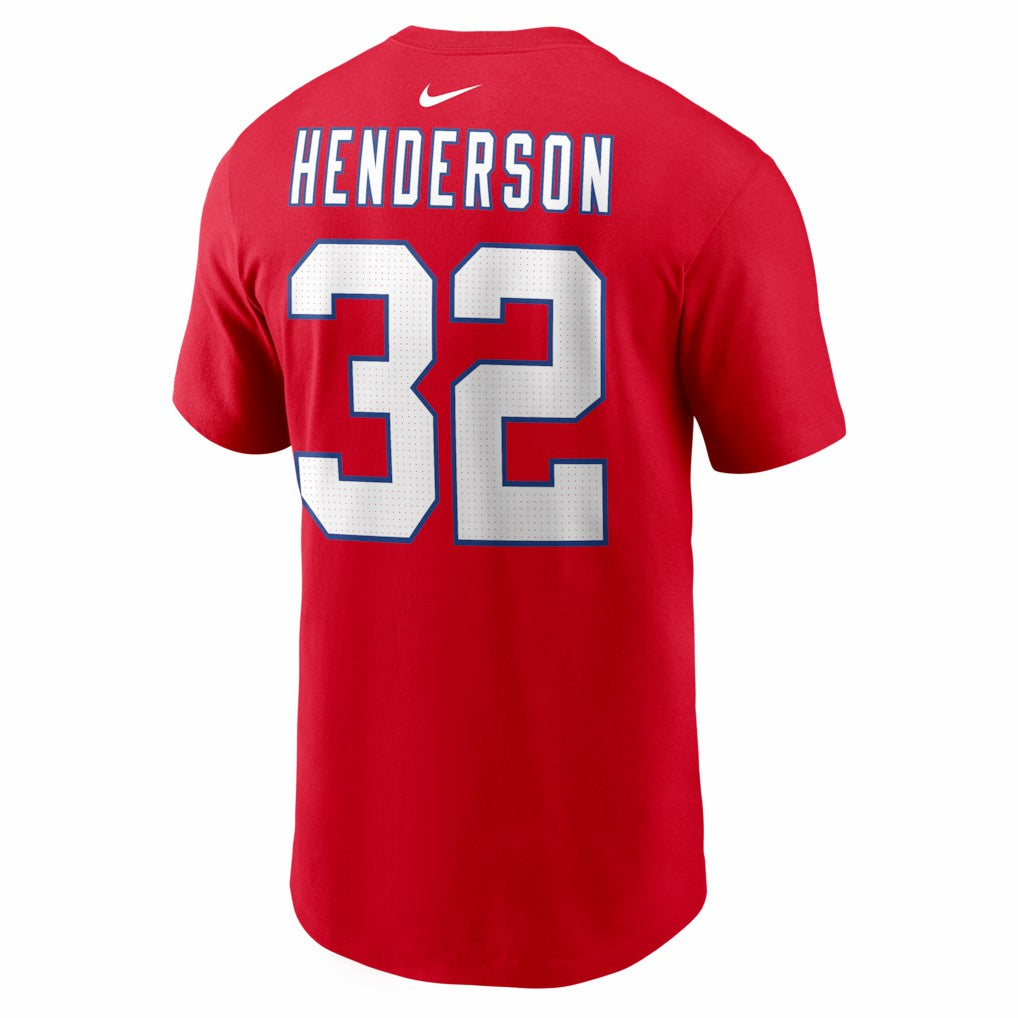 New England Patriots TreVeyon Henderson  Name & Number T-Shirt | NFL New
