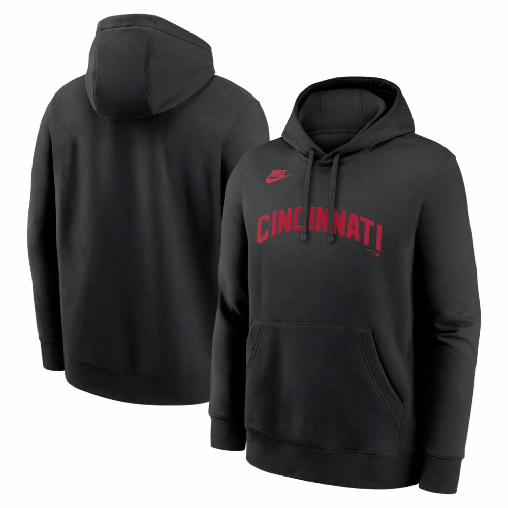 Cincinnati Reds Nike Cooperstown Collection Wordmark Club Hoodie - MLB Hoodies