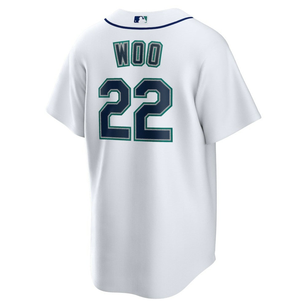 Bryan Woo Seattle Mariners Nike Home Replica Jersey - MLB Jerseys
