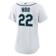 Bryan Woo Seattle Mariners Nike Women's Home Replica Jersey - MLB Jerseys