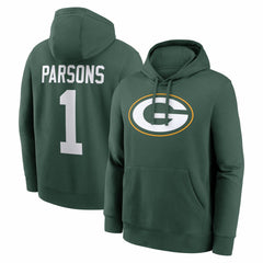 Green Bay Packers Micah Parsons  Player Name & Number Fleece Hoodie | NFL US