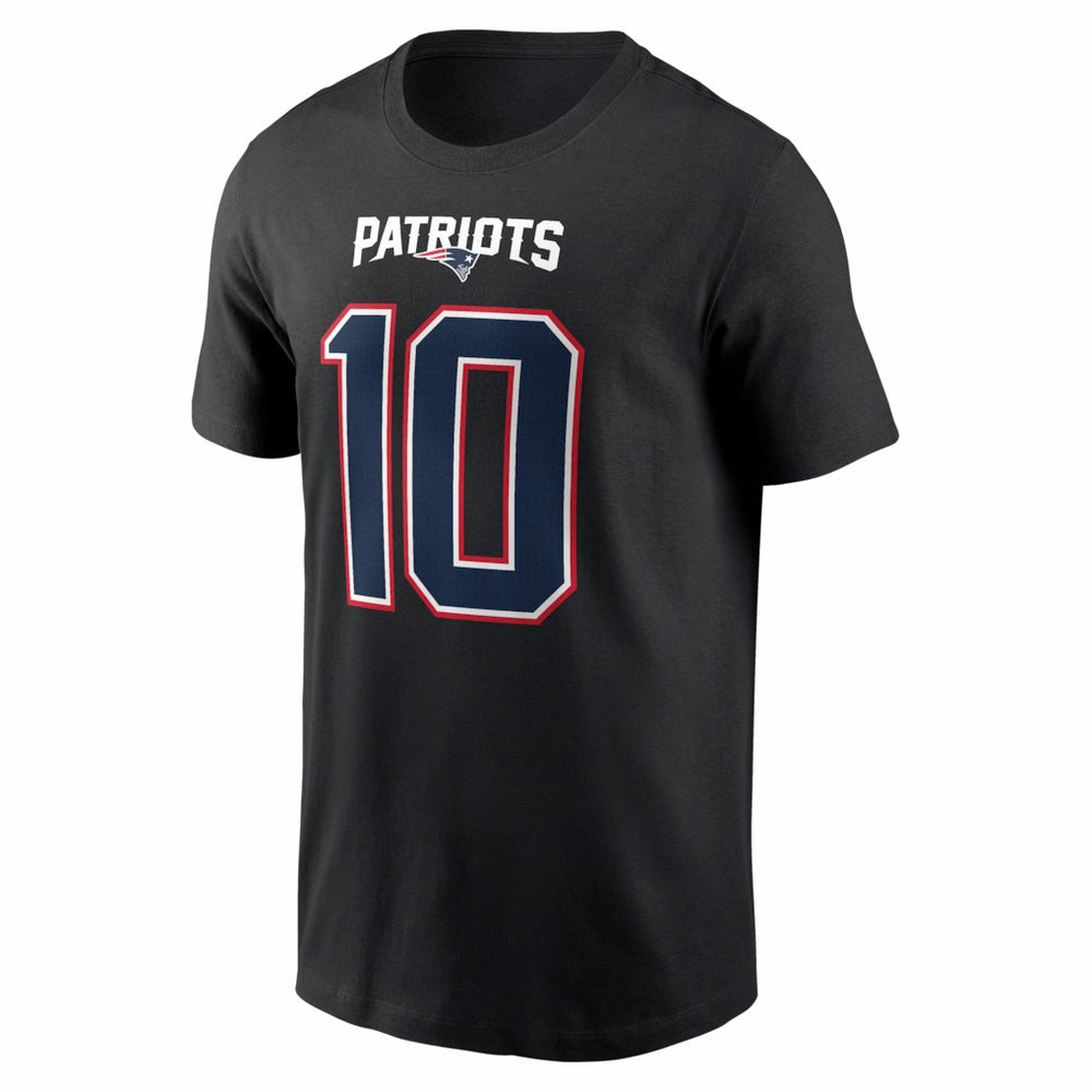 New England Patriots Drake Maye  Carbon Name & Number T-Shirt | NFL Sale