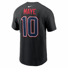 New England Patriots Drake Maye  Carbon Name & Number T-Shirt | NFL Sale