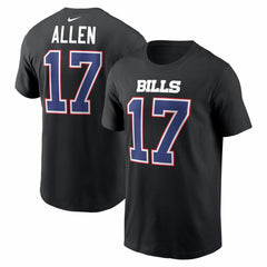 Buffalo Bills Josh Allen  Carbon Name & Number T-Shirt | NFL Outlet