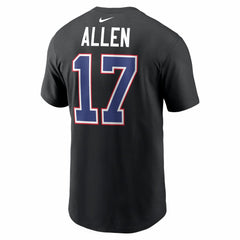Buffalo Bills Josh Allen  Carbon Name & Number T-Shirt | NFL Outlet