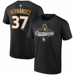 Teoscar Hernández Los Angeles Dodgers Fanatics 2025 World Series Champions Name & Number T-Shirt - MLB T-shirts
