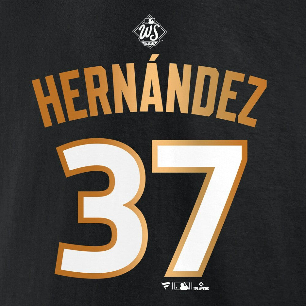 Teoscar Hernández Los Angeles Dodgers Fanatics 2025 World Series Champions Name & Number T-Shirt - MLB T-shirts
