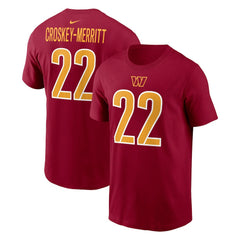 Washington Commanders Jacory Croskey-Merritt  Player Name & Number T-Shirt | NFL Sale
