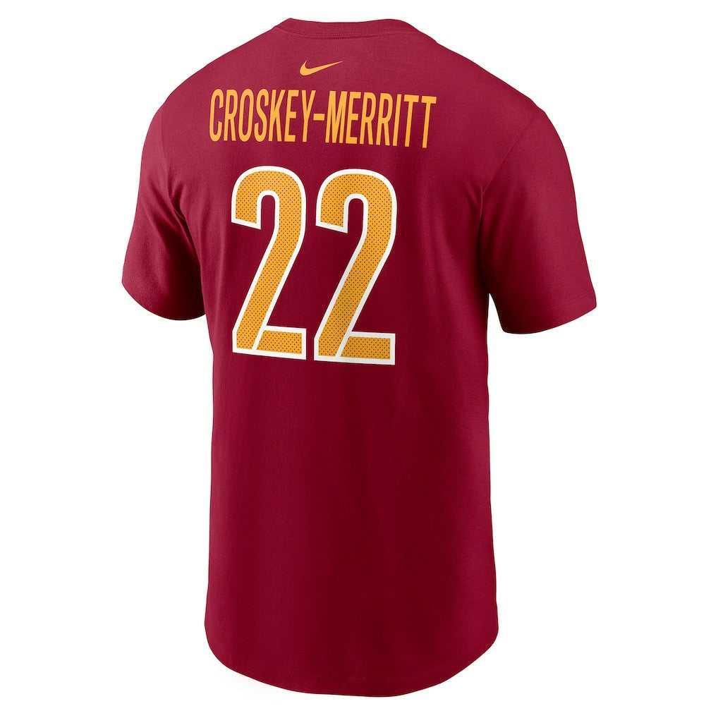 Washington Commanders Jacory Croskey-Merritt  Player Name & Number T-Shirt | NFL Sale
