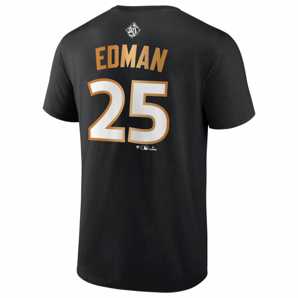 Tommy Edman Los Angeles Dodgers Fanatics 2025 World Series Champions Name & Number T-Shirt - MLB T-shirts