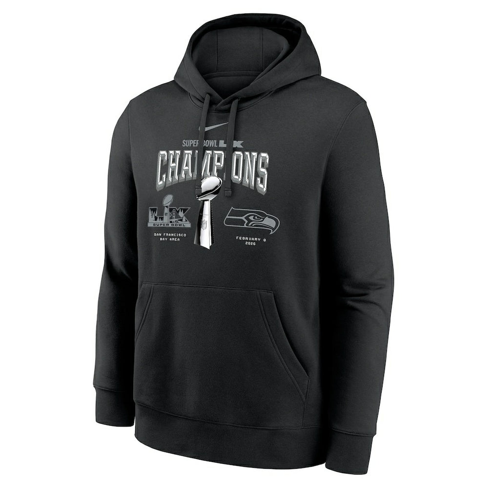 Seattle Seahawks Super Bowl LX Champions Locker Room Trophy Collection Fleece Hoodie | NFL Discount