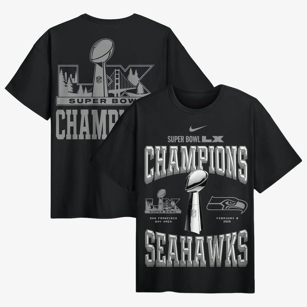 Seattle Seahawks Super Bowl LX Champions Locker Room Trophy Collection Authentic T-Shirt | NFL US