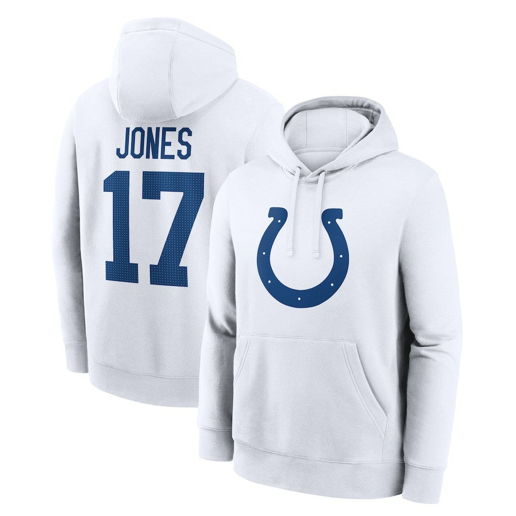 Indianapolis Colts Daniel Jones  Player Name & Number Fleece Hoodie | NFL New