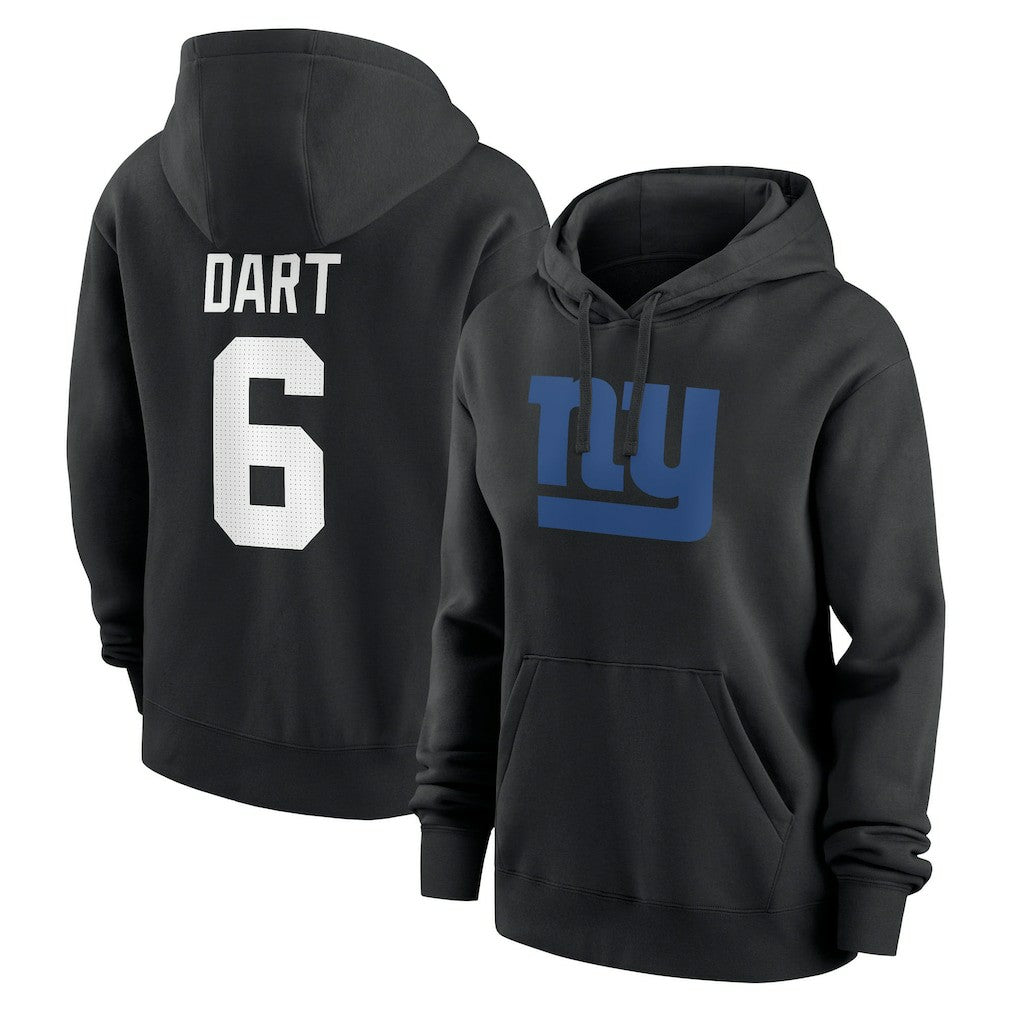 New York Giants Jaxson Dart  Women's Player Name & Number Fleece Hoodie | NFL Near me