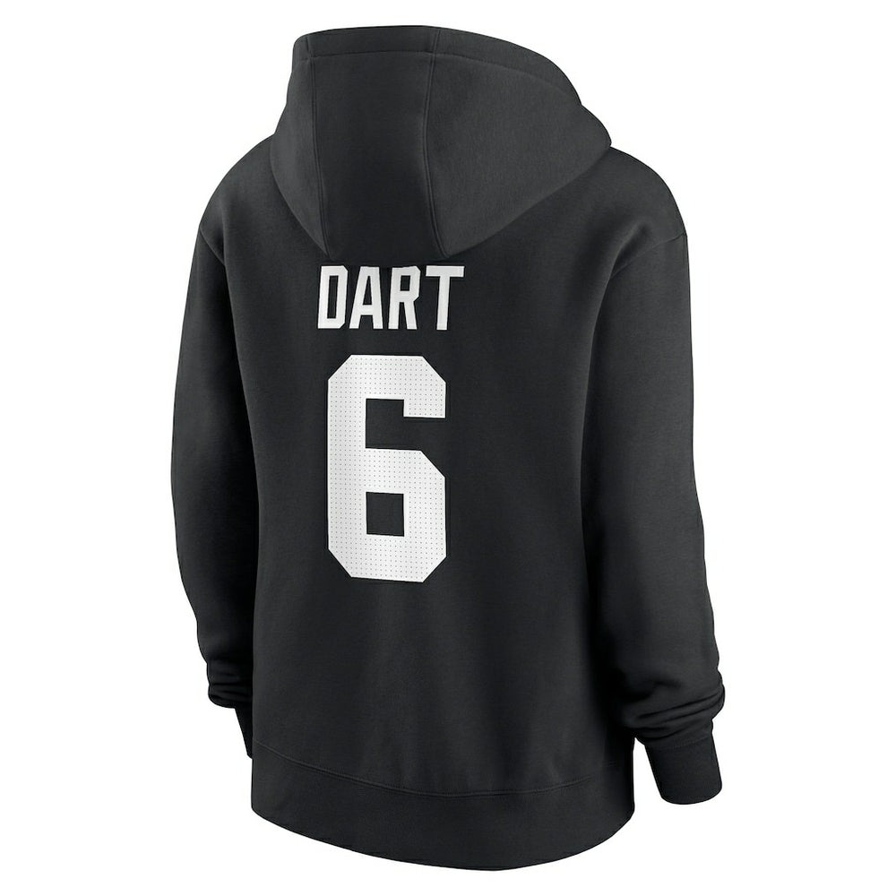 New York Giants Jaxson Dart  Women's Player Name & Number Fleece Hoodie | NFL Near me