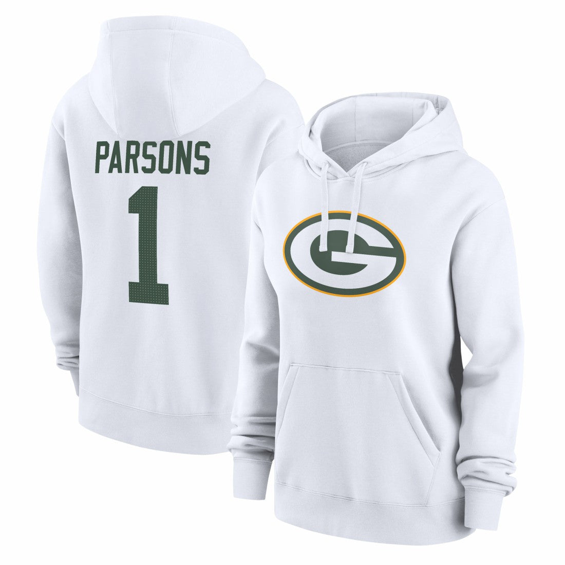 Green Bay Packers Micah Parsons  Women's Player Name & Number Fleece Hoodie | NFL New