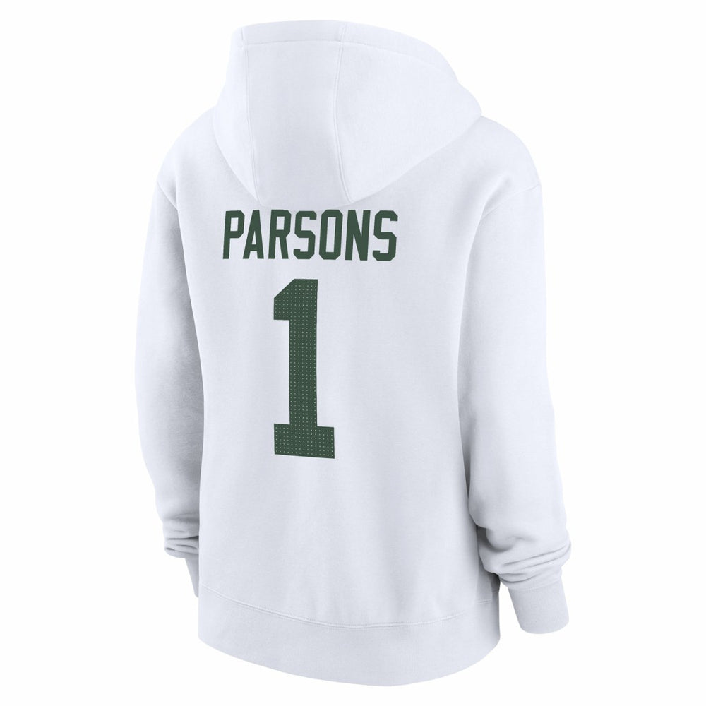 Green Bay Packers Micah Parsons  Women's Player Name & Number Fleece Hoodie | NFL New