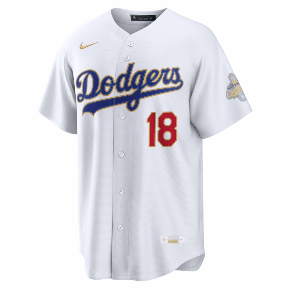 Yoshinobu Yamamoto Los Angeles Dodgers Nike 2026 Gold Collection Stadium Jersey - MLB Jerseys