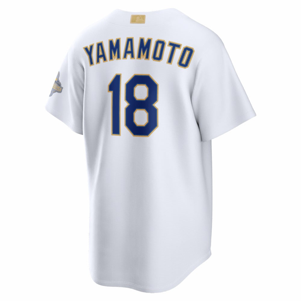 Yoshinobu Yamamoto Los Angeles Dodgers Nike 2026 Gold Collection Stadium Jersey - MLB Jerseys