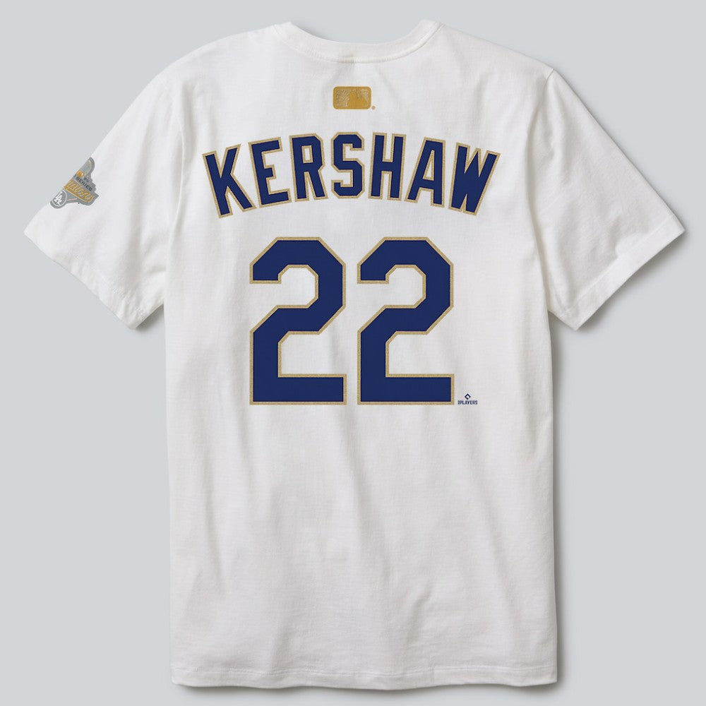 Clayton Kershaw Los Angeles Dodgers Nike 2026 Gold Collection Player Name & Number T-Shirt - MLB T-shirts