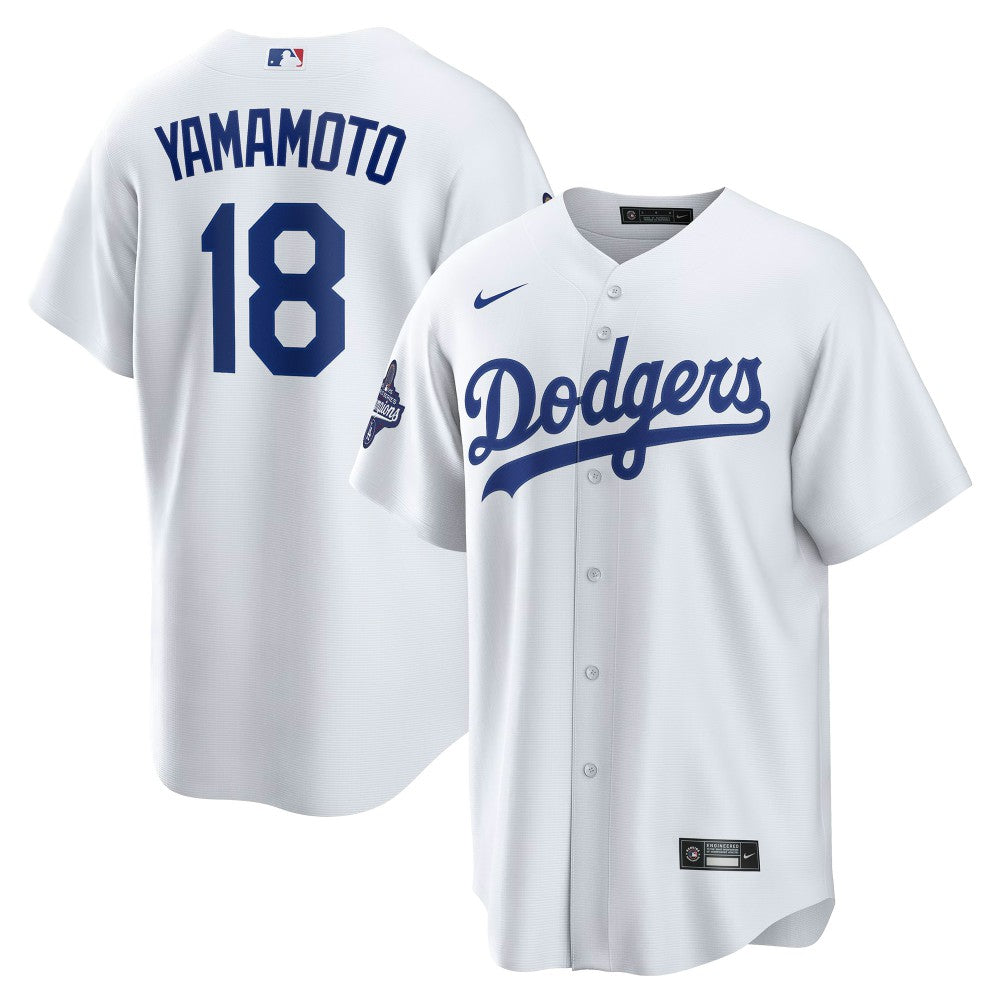 Yoshinobu Yamamoto Los Angeles Dodgers Nike 2025 World Series Champions Home Replica Jersey - MLB Jerseys