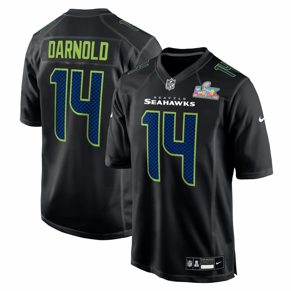 Seattle Seahawks Sam Darnold  Super Bowl LX Patch Carbon Fashion Game Jersey | NFL Outlet