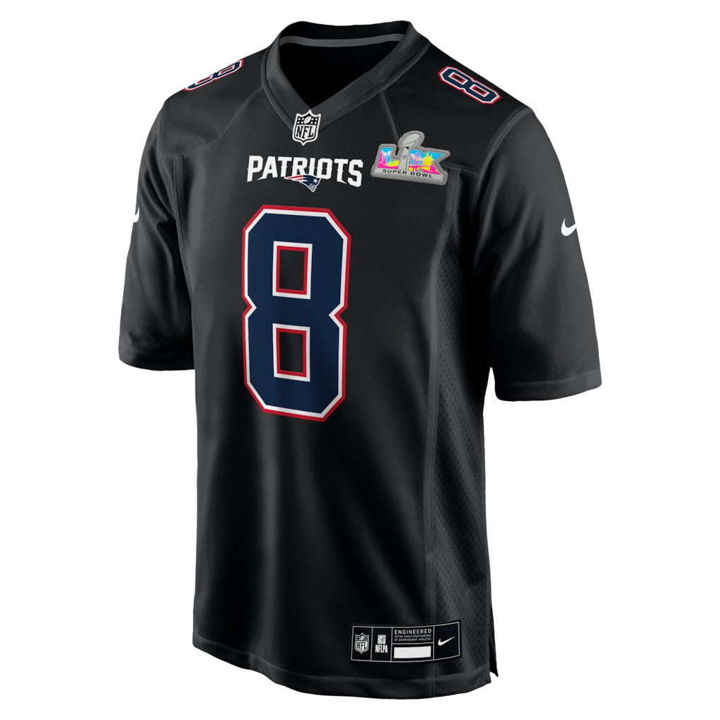 New England Patriots Stefon Diggs  Super Bowl LX Patch Carbon Fashion Game Jersey | NFL Discount