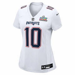 New England Patriots Drake Maye  Women's Super Bowl LX Patch Tundra Fashion Game Jersey | NFL Hot