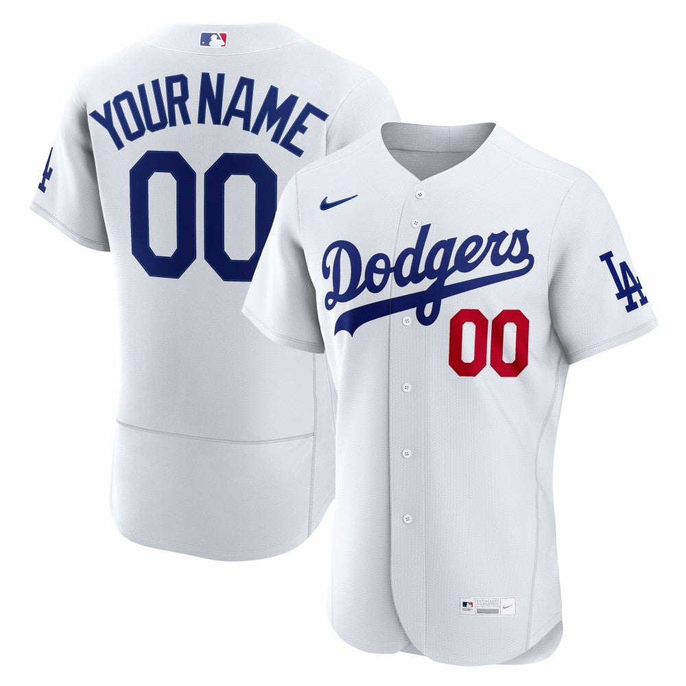 Los Angeles Dodgers Nike Home Authentic Custom Jersey - MLB Jerseys