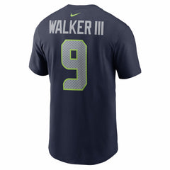Seattle Seahawks Kenneth Walker III  Super Bowl LX Patch Name & Number T-Shirt | NFL On sale