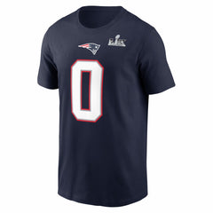 New England Patriots Christian Gonzalez  Super Bowl LX Patch Name & Number T-Shirt | NFL US