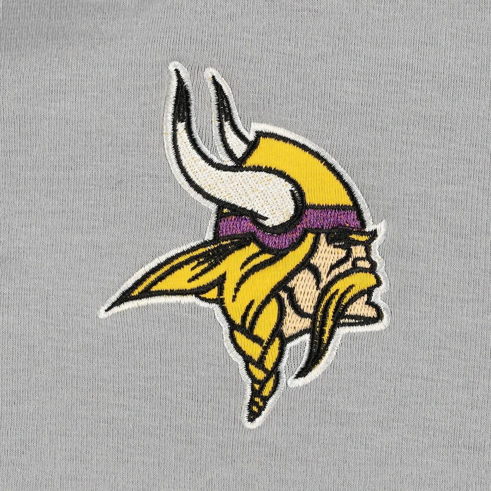 Minnesota Vikings The Wild Collective Women's Faux Fur Lined Tri-Blend Full-Zip Hoodie | NFL Hot