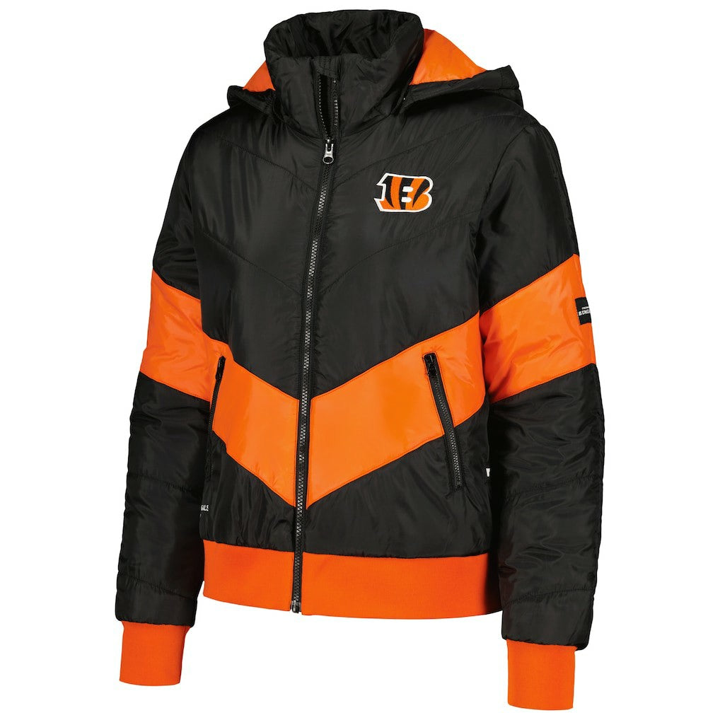 Cincinnati Bengals The Wild Collective Women's Puffer Full-Zip Hoodie | NFL Outlet