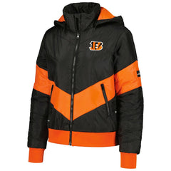 Cincinnati Bengals The Wild Collective Women's Puffer Full-Zip Hoodie | NFL Outlet