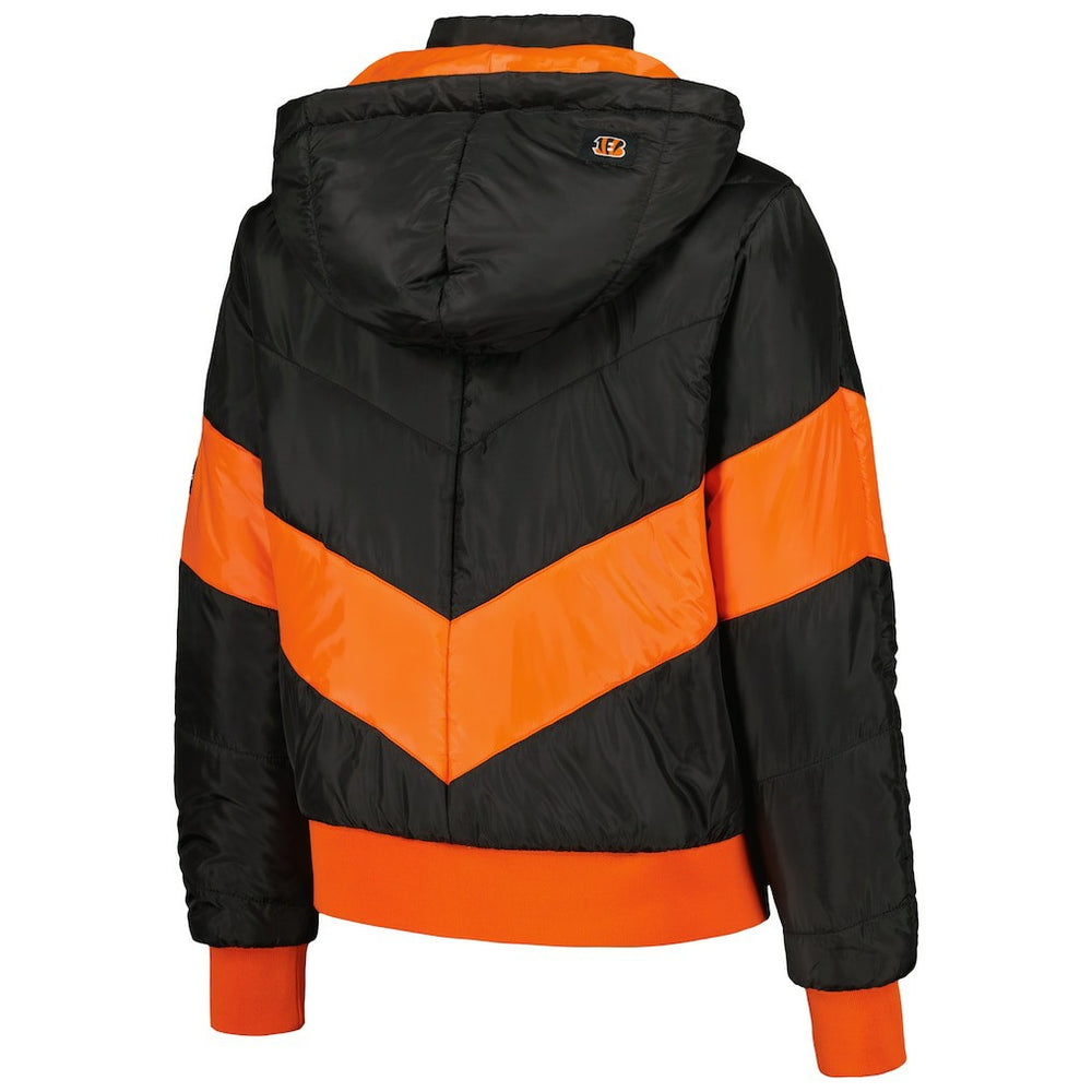 Cincinnati Bengals The Wild Collective Women's Puffer Full-Zip Hoodie | NFL Outlet