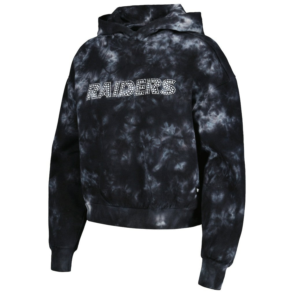 Las Vegas Raiders The Wild Collective Women's Tie-Dye Cropped Pullover Hoodie | NFL Online