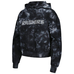 Las Vegas Raiders The Wild Collective Women's Tie-Dye Cropped Pullover Hoodie | NFL Online
