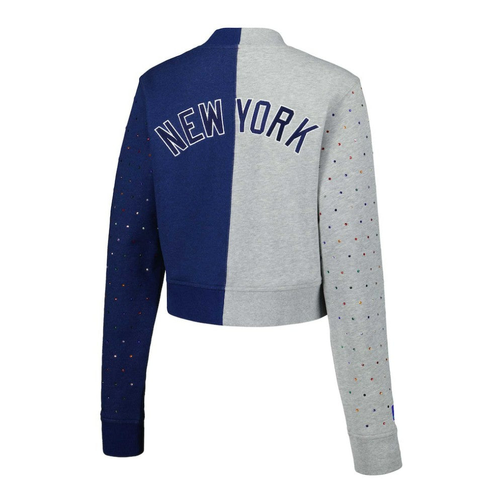 New York Yankees Terez Women's Cropped Button-Up Cardigan - MLB