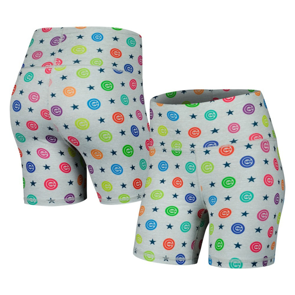 Chicago Cubs Terez Women's TLC Rainbow Shorts - MLB Shorts