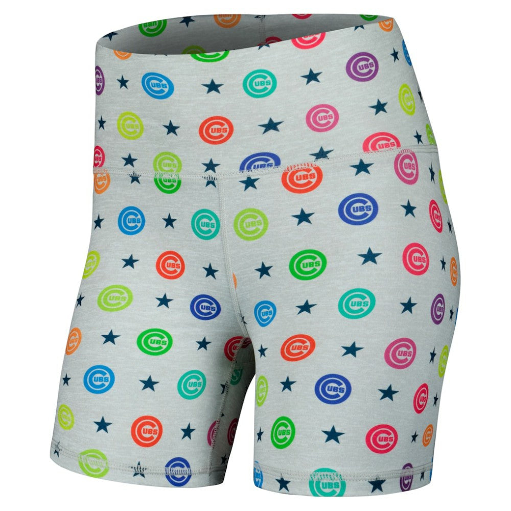 Chicago Cubs Terez Women's TLC Rainbow Shorts - MLB Shorts
